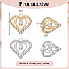Unicraftale 60Pcs 2 Colors Alloy Pendants FIND-UN0016-34-3