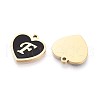 304 Stainless Steel Enamel Pendants STAS-T064-70G-3
