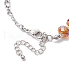Faceted Rondelle Glass Link Bracelets AJEW-JB01220-4