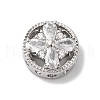 Brass Micro Pave Clear Cubic Zirconia Beads KK-G503-09P-1