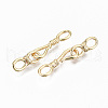 Brass Hook and S-Hook Clasps X-KK-S356-113G-NF-1