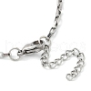 Heart 304 Stainless Steel Double Layer Bracelets for Women BJEW-JB11640-4