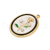 304 Stainless Steel Enamel Pendants STAS-C121-02G-2