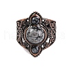 Mixed Stone Retro Finger Rings RJEW-B067-01R-3