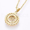 304 Stainless Steel Initial Pendant Necklaces NJEW-H486-30G-P-2