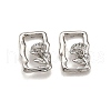 Brass Stud Earrings EJEW-G432-01P-4