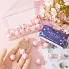 SUNNYCLUE 30pcs Round with Paw Pattern Silicone Focal Beads SIL-SC0002-03C-3