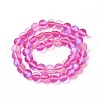 Synthetic Moonstone Beads Strands G-F142-10mm-06-2