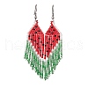 304 Stainless Steel with Glass Dangle Stud Earring EJEW-MZ00172-1