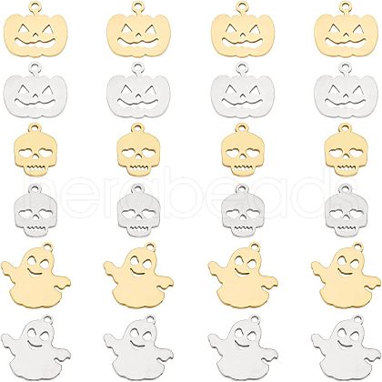 CHGCRAFT 24Pcs 201 Stainless Steel Pendants STAS-CA0001-40-1