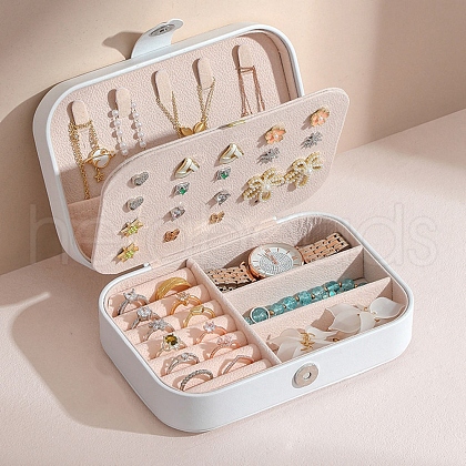 2 Layered Imitation Leather Jewelry Storage Boxes PW-WG07BD7-06-1
