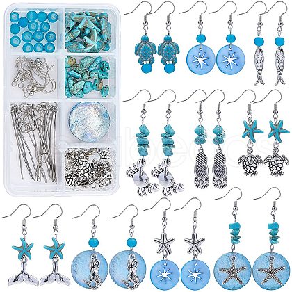 SUNNYCLUE DIY Ocean Theme Earring Making Kits DIY-SC0012-22-1
