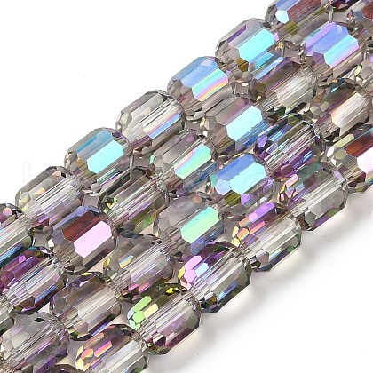 Electroplate Glass Beads Strands X-GLAA-G112-07G-1