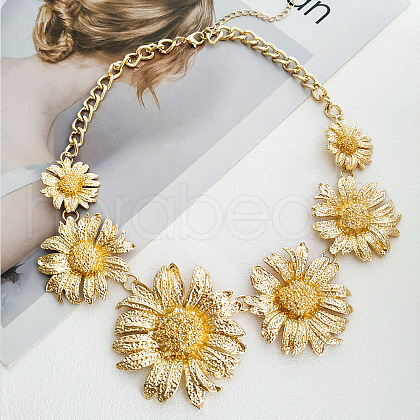 Alloy Bib Necklaces for Women FS-WGC5177-01-1