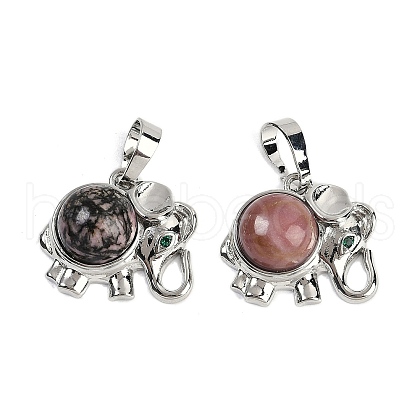 Natural Rhodonite Pendants G-I374-A-P02-1