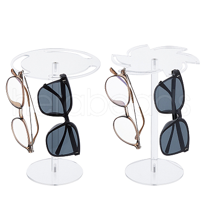 SUPERFINDINGS 2 Styles Rotatable Acrylic Eyeglasses Frame Riser Display Stands DIY-FH0007-49-1