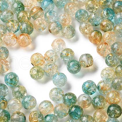 Transparent Crackle Acrylic Beads DACR-D300-01A-8mm-1