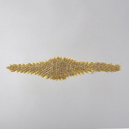 Seed Bead Cloth Hotfit Rhinestone DIY-WH0666-002A-1
