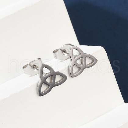 Non-Tarnish 304 Stainless Steel Stud Earrings EJEW-P235-01P-1