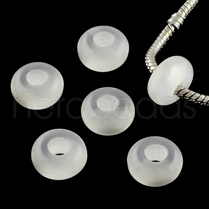 Imitation Cat Eye Resin European Beads X-RPDL-S001-12-1