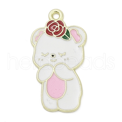 Valentine's Day Alloy Enamel Pendants PALLOY-V001-01B-1