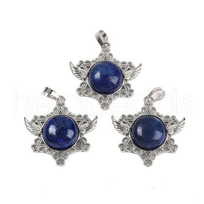 Dyed Natural Lapis Lazuli Pendants G-I366-02P-14-1