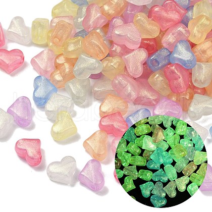 Luminous Transparent Acrylic Beads OACR-B031-15-1