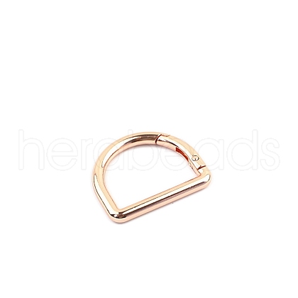 D-shaped Alloy Spring Ring Clasps PW-WG353A0-01-1