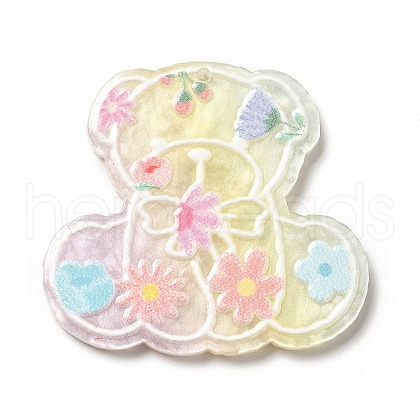 Printed Opaque Acrylic Pendants SACR-G031-01E-1