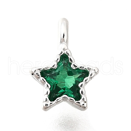 925 Sterling Silver Cubic Zirconia Charms STER-Q005-01B-B-1