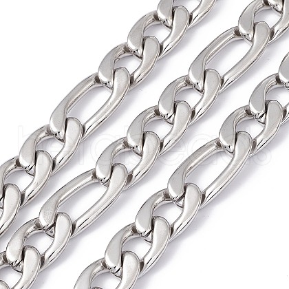 Tarnish Resistant 304 Stainless Steel Figaro Chains CHS-G022-01P-1
