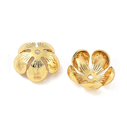 Brass Bead Caps KK-V015-12G-01-1
