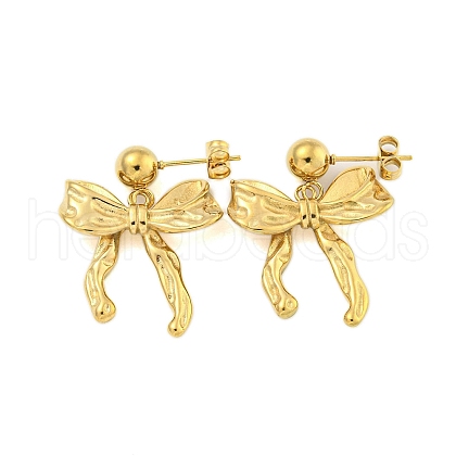 Ion Plating(IP) 304 Stainless Steel Stud Earrings EJEW-S223-03G-01-1