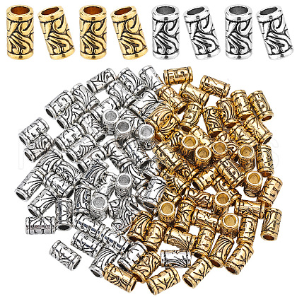 SOFPLATE 100Pcs 2 Colors Tibetan Style Alloy European Beads TIBEB-SP0001-02-1