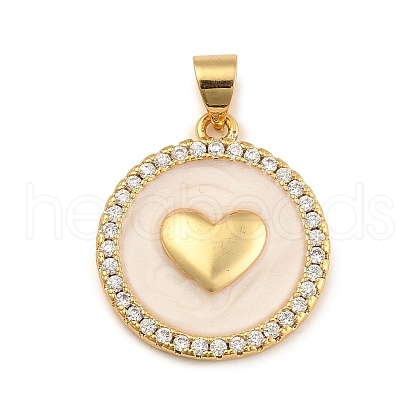 Rack Plating Brass Micro Pave Cubic Zirconia Charms KK-G456-15G-1-1