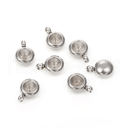 201 Stainless Steel Pendant Rhinestone Settings STAS-G224-27P-1