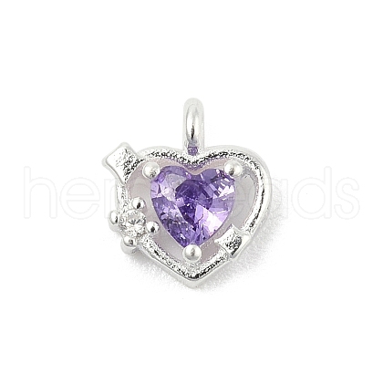 925 Sterling Silver Micro Pave Cubic Zirconia Pendants STER-Q002-02D-1