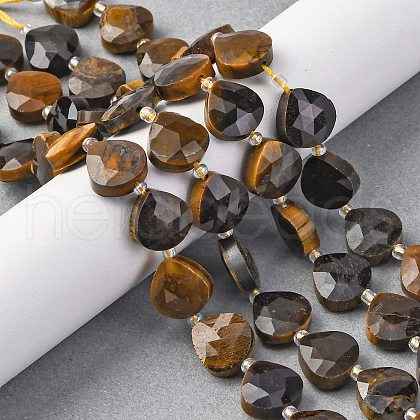Natural Tiger Eye Beads Strands G-P570-E04-02-1