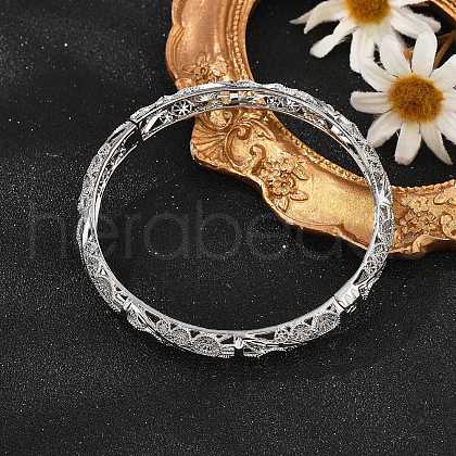 Brass Bangles for Women BJEW-D313-03P-1