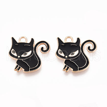 Alloy Enamel Pendants ENAM-R058-09D-1