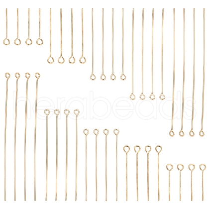SUNNYCLUE 100Pcs 5 Styles Brass Eye Pin KK-SC0005-31-1