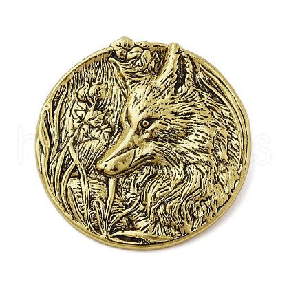 Retro Antique Golden Animal Alloy Brooches for Backpack Clothes JEWB-S040-02B-AG-1