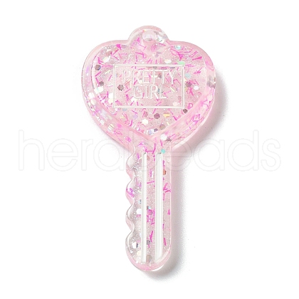 Acylic Pendant with Glitter Powder X1-OACR-H035-01D-1