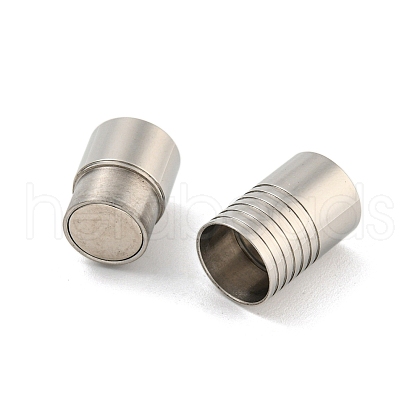 304 Stainless Steel Magnetic Clasps with Glue-in Ends STAS-F149-04P-D-1