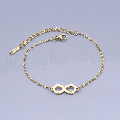 201 Stainless Steel Link Bracelets BJEW-T011-JN501-2-1