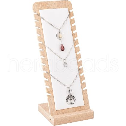 Phyllostachys Pubescens Necklace Display Stand NDIS-WH0002-14B-1