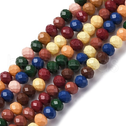 Handmade Lampwork Beads Strands LAMP-R020-03B-1