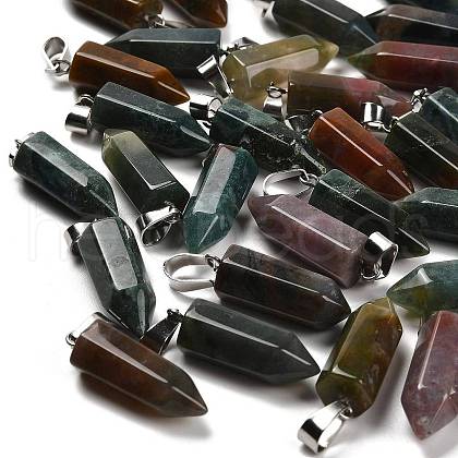 Natural Indian Agate Pendants G-Z067-07P-23-1