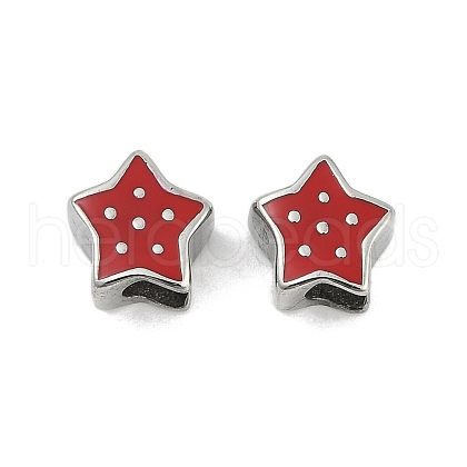 304 Stainless Steel European Beads STAS-H216-98P-1