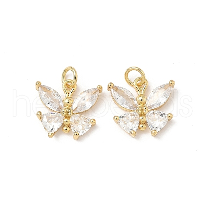Brass with Cubic Zirconia Pendants KK-Q068-05G-1